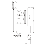 MOVIMENTO MONODIREZIONALE PER ANTA RIBALTA CAMERA EUROPEA PER MARTELLINA CON QUADRO DA 7 MM.